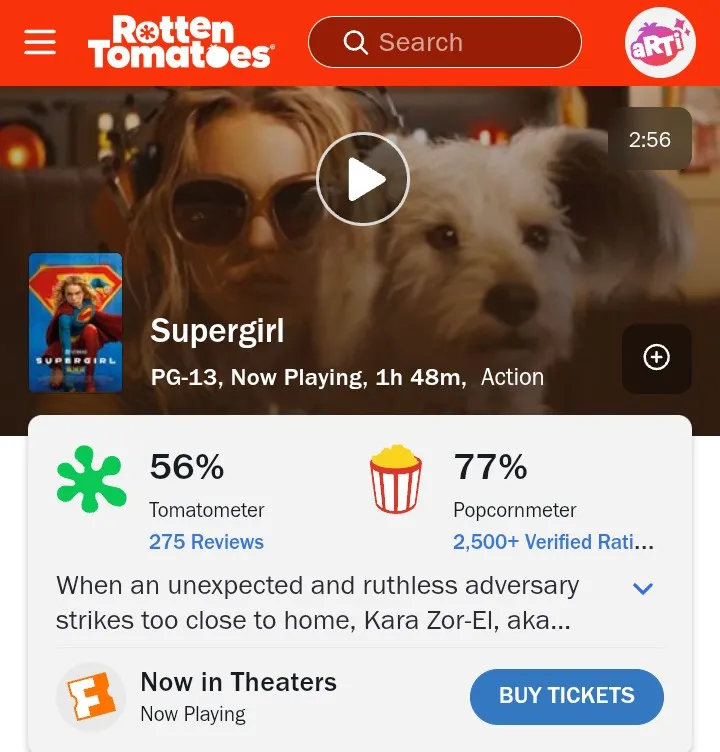Supergirl (2026) Rotten Tomatoes