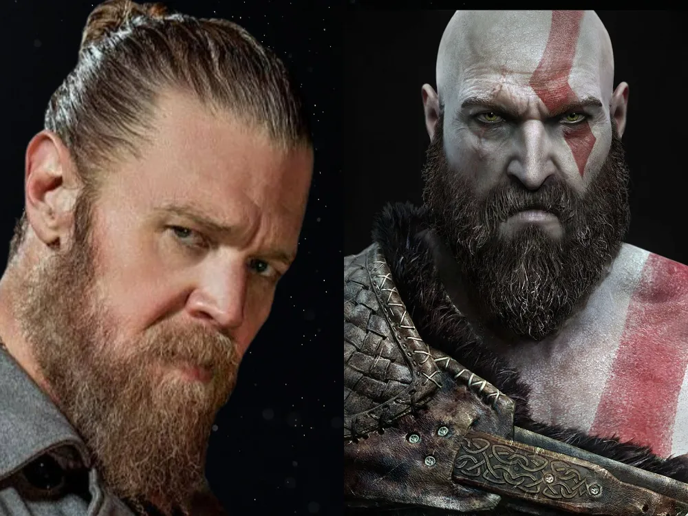 Ryan Hurst and Kratos (God of War)